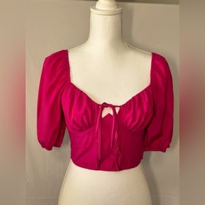 Hot pink crop top, SHEIN.